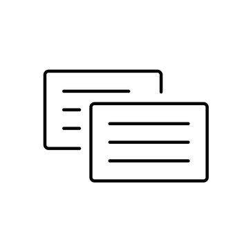 A vector icon representing duplicating a task in workflow systems, created in line style with editable stroke