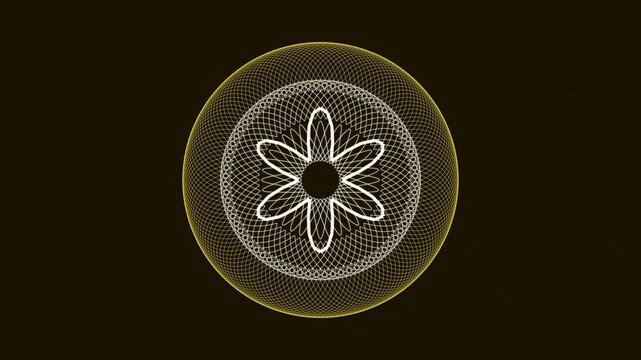 Premium 4K seamless loop of a glowing Torus mandala Ajna chakra geometry breathing in a cinematic void. Ideal for VJ sets, trance visuals, meditation, and yoga studios.