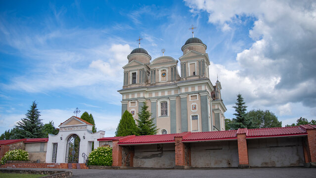 Saint Thaddaeus Church in Luchay Village under Scenic Sky, Rural Heritage with copy space