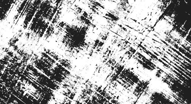 Monochrome xerox-noise backdrop, horizontal static streaks and scattered speckle dust. Grunge printwear texture, distressed film grain, subtle banding and scratch patina. Transparent background 