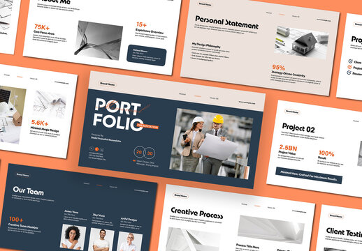 Minimal Portfolio Presentation Template Layout
