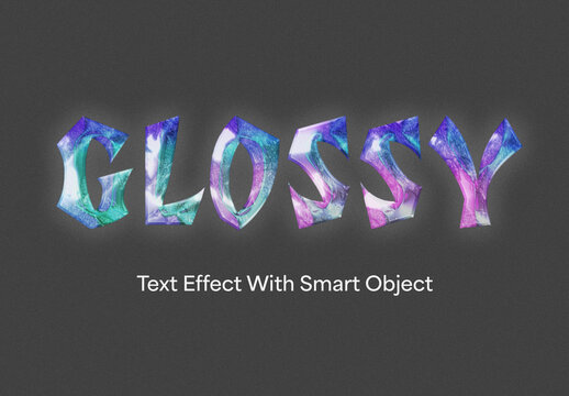 Glossy Marble Text Effect Template