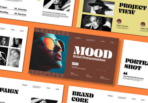 Mood And Brief Presentation Template Layout
