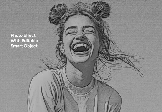 Pencil Sketch Photo Effect Template