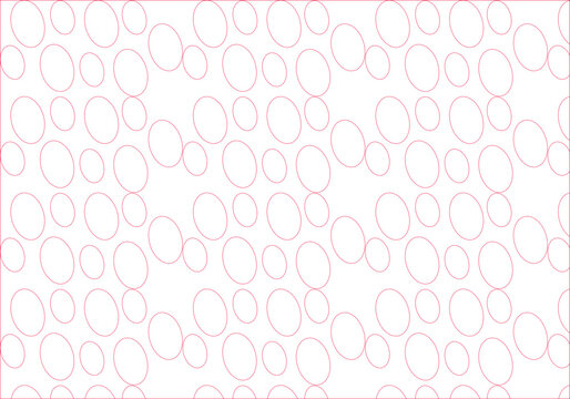 Seamless pattern of pink oval shapes on a white background