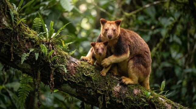 Tree kangaroo family