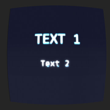 Square Retro CRT Computer Text Title for Social Media Feed