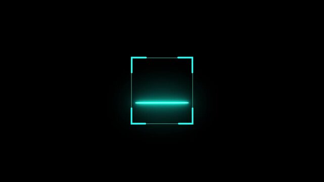 QR Code Scanner Animation on green screen. Futuristic barcode quick-response code scanning Bar. Motion graphic 4k animation video.