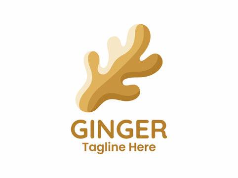 A distinct ginger logo featuring an abstract representation that symbolizes health and nature, bringing a refreshing aesthetic to traditional branding.