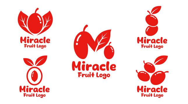 This logo features playful fruit designs in a bright palette, representing freshness and joy, tailored for a fruit-themed brand or market.