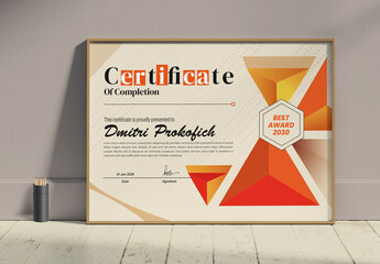 Certificate Design Layout