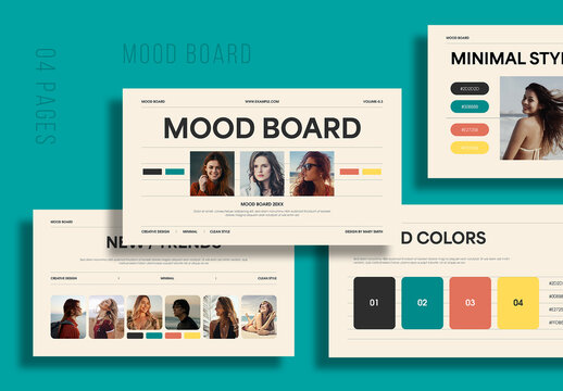 Modern Fashion Mood Board Template Layout
