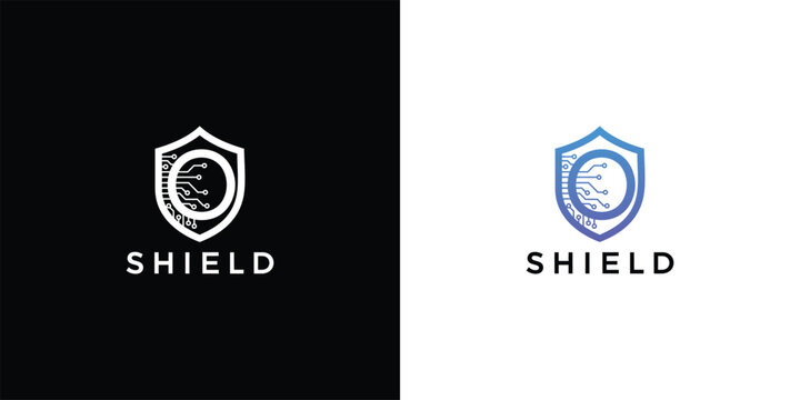 Digital Shield Security Logo Design