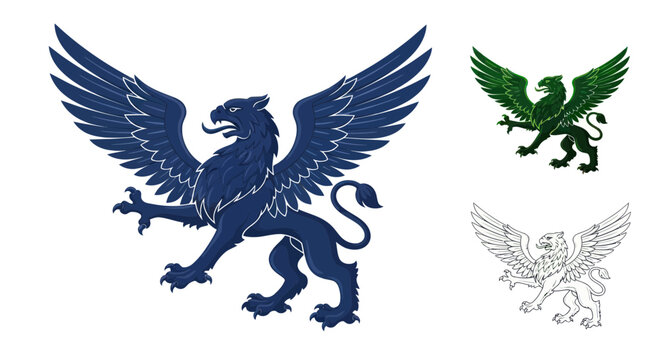 Gryphon Mythical Creature Winged Lion.