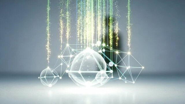 Digital Data Network Forming with Abstract Geometric Shapes