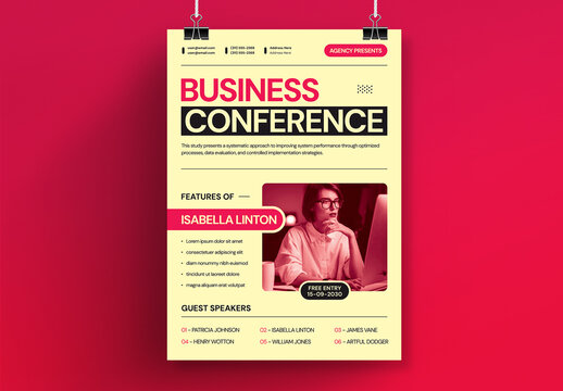 Corporate Conference Poster Template Layout