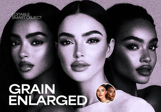 Grain Enlarged Photo Effect
