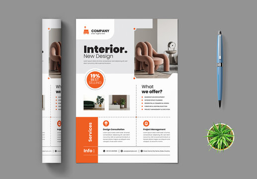 Minimalist Interior Design Flyer Template