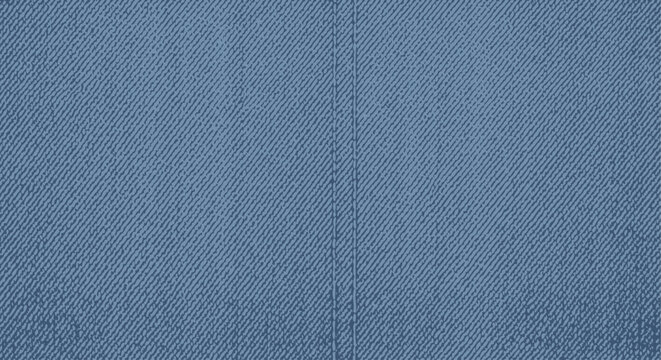 Blue Denim Fabric Texture Background with Subtle Vertical Seam
