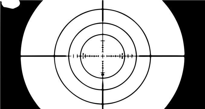 Sniper scope crosshair reticle