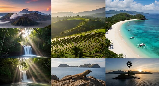 Nature Scenery Collage.