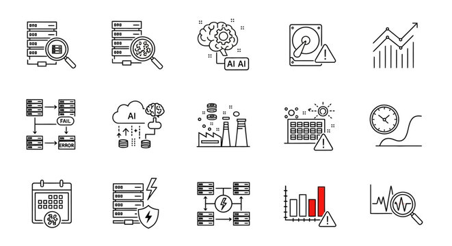 Business finance icons and symbols.
