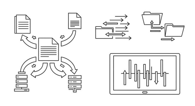 Data synchronization and transfer process.