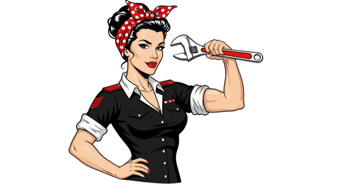Rosie the Riveter cartoon character.