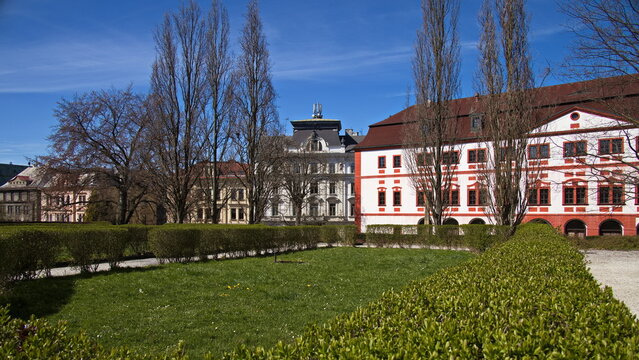 Public park at the castle of Liberec,Czech Republic,Europe
