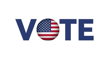 Fototapeta premium Happy flag day vote with the stars and stripes patriotic american election