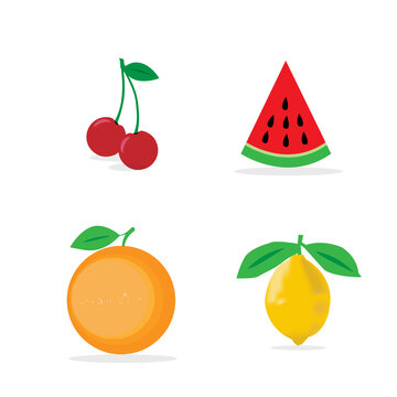 set of fruit icons