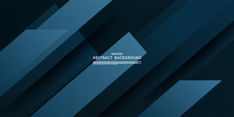 Obraz premium Abstract gradient dark blue background with overlapping arrow triangle shape pattern element concept design. Vector Eps10