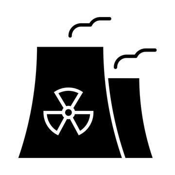 Radiation icon vector. Nuclear energy Illustration sign. Emitting symbol. Nuclear waste logo.