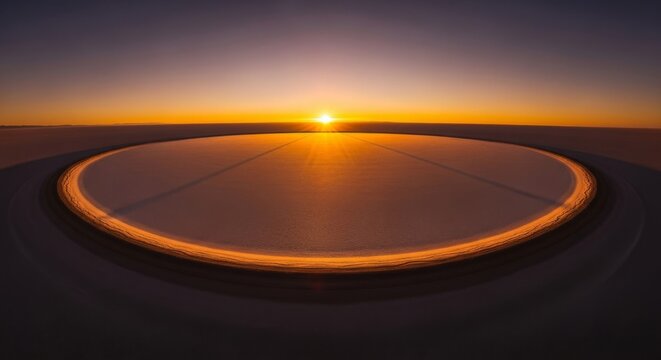 Sunrise viewed from airplane window