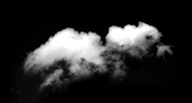 White clouds against a black background.