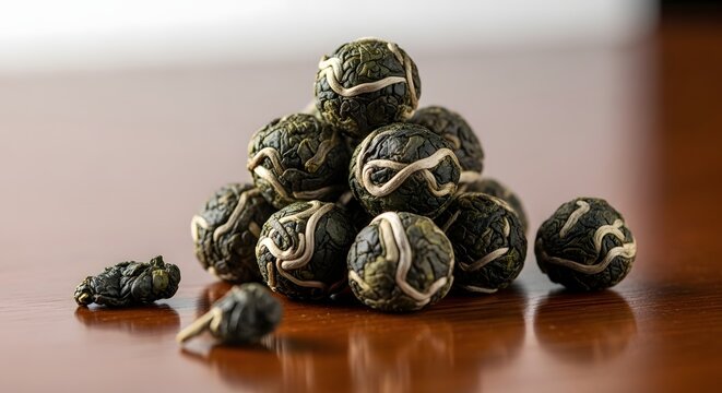 Compressed Tea Balls Pu Erh Tea Leaves Fermented Beverage Ingredient