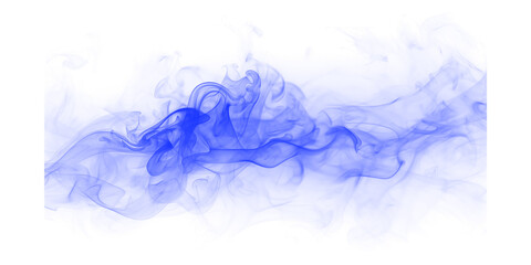Abstract blue smoke swirls on black background mysterious ethereal glowing gas mist cinematic design texture atmosphere © PNG