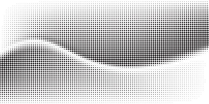 Basic halftone dots effect in black and white color. Halftone effect. Dot halftone. Black white halftone.Background with monochrome dotted texture. Polka dot pattern template.