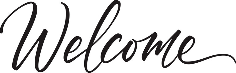 Handwritten welcome message with handwritten greeting invitation calligraphy communication announcement hospitality © Hasnain