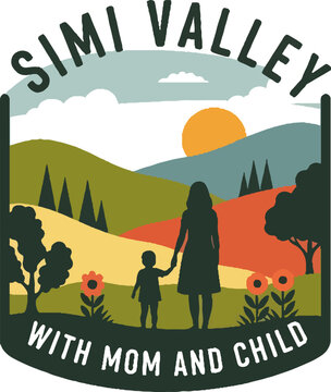 Simi Valley with Mom and Child A Scenic Sunset Adventure.