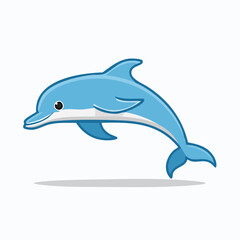 Fototapeta premium Cartoon Dolphin Illustration