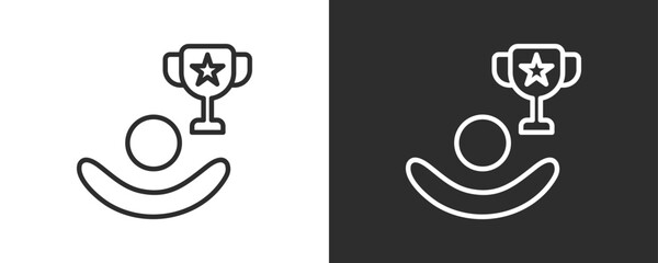 Naklejka premium Triumph Icon Set Vector Collection Isolated In Black And White