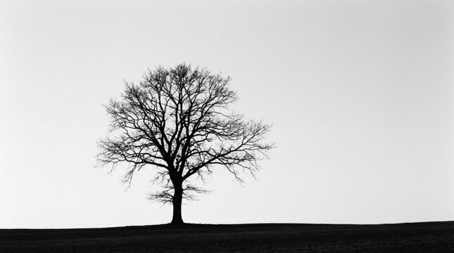 lonely tree silhouette