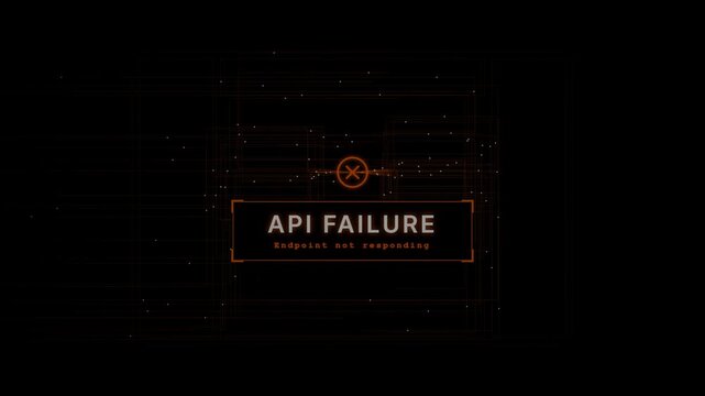 Glitchy digital interface highlighting api failure and endpoint issues