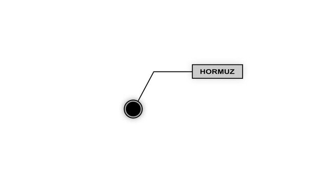 Minimalist Map Call-out Label for Hormuz - Clean Location Marker Tag for Navigation and Geography Projects.