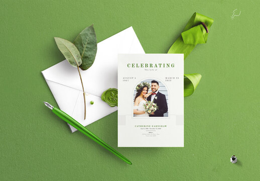 Floral Wedding Invitation Layout