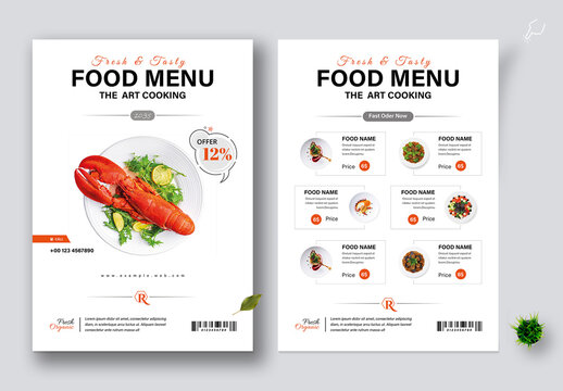 Restaurant Food Menu Flyer Template