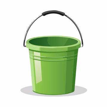 Green Bucket with Handle