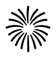 Obraz premium Abstract Sunburst Pattern Vector Icon with Radiating Lines