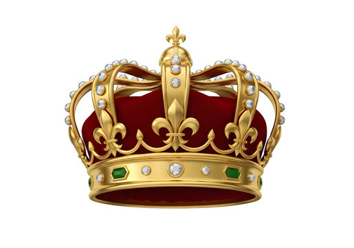 Royal crown isolated on transparent background a symbol of power and sovereignty